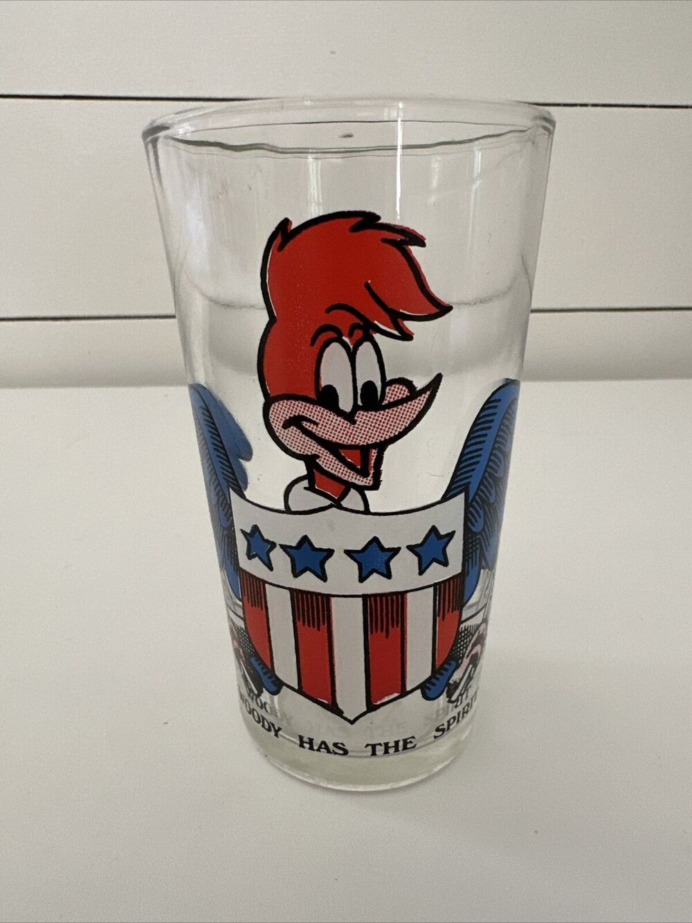 Arby's Vintage 1976 Bicentennial Collector Glass Woody Woodpecker Has The Spirit